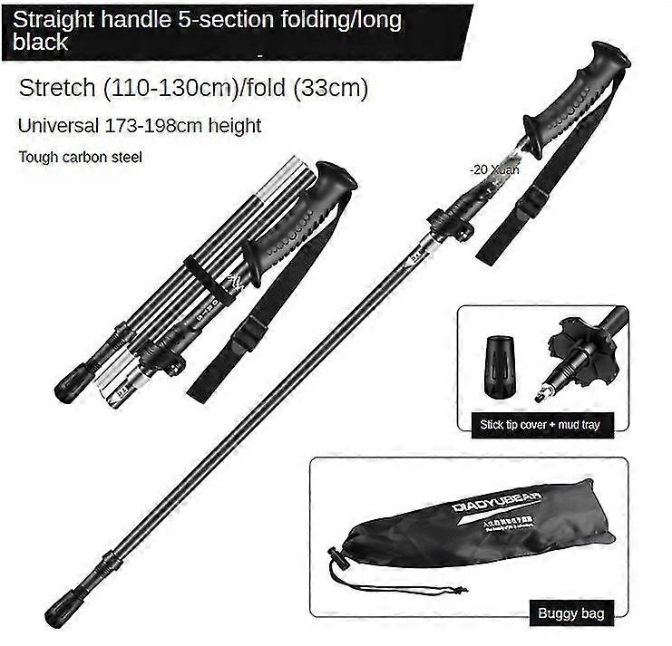 أعمدة المشي لمسافات طويلة من الألومنيوم قابلة للطي مع نظام قفل سريع ، قابل للطي ، تلسكوبي ، خفيف الوزن للغاية لرحلات كبار السن ، حقائب الظهر ، المشي لمسافات طويلة