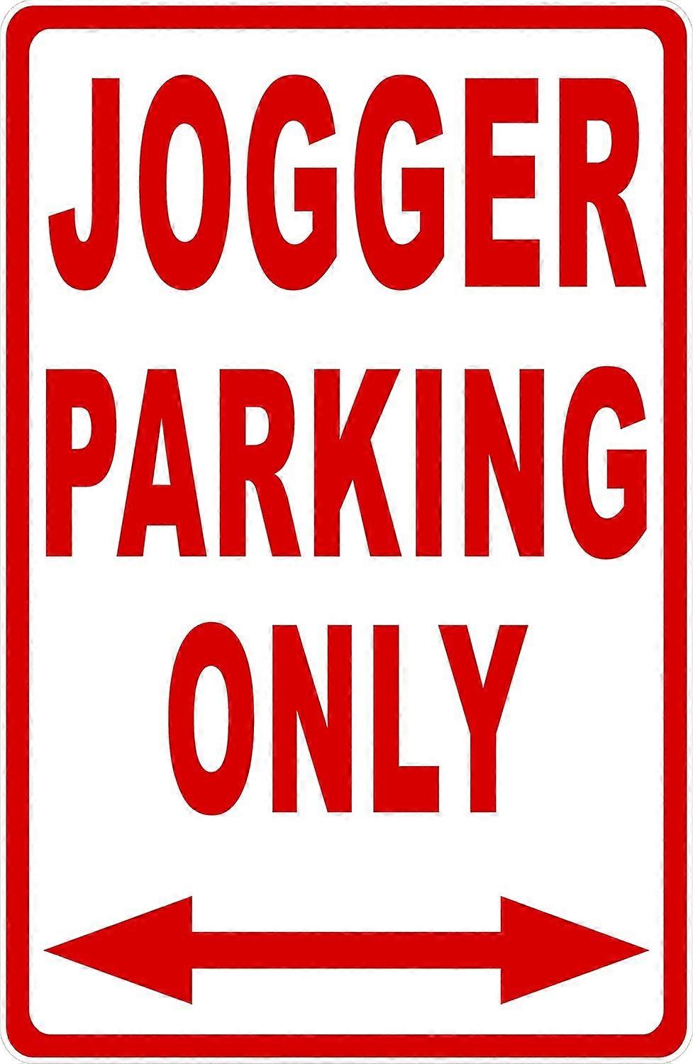 Jogger Parking Only Sign. 8x12 Metal.