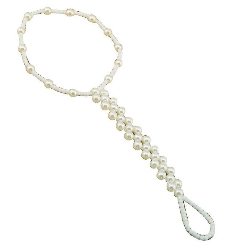 ボヘミアンビーチ女性フェイクパールトーリングアンクレットアンクルブレスレット裸足ジュエリー