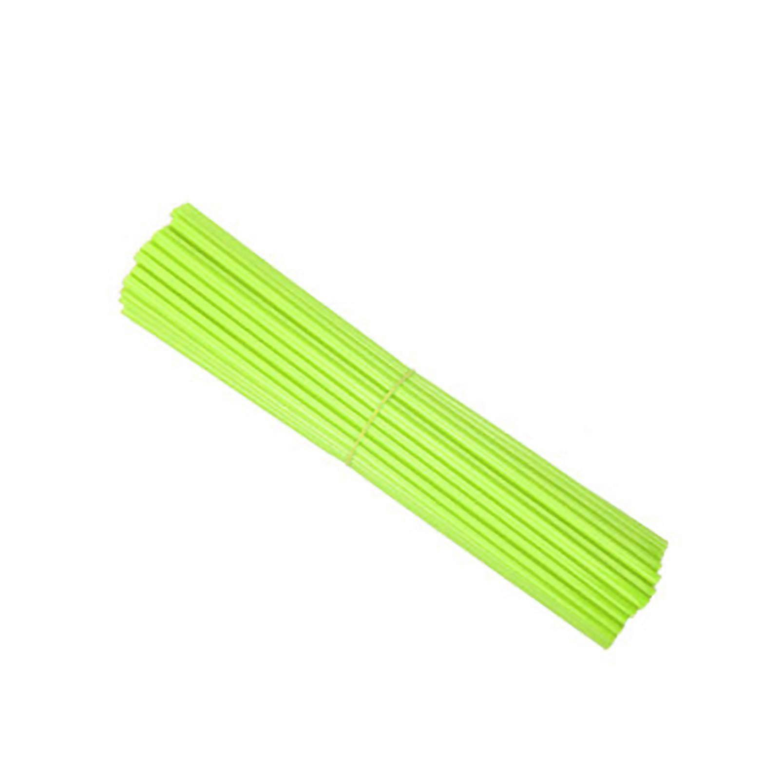 202472 قطعة 24 سنتيمتر عالمية دراجة تكلم جلود يغطي دراجة نارية عجلة حافة تكلم يلتف معاطف الديكور كيت: أخضر فاتح