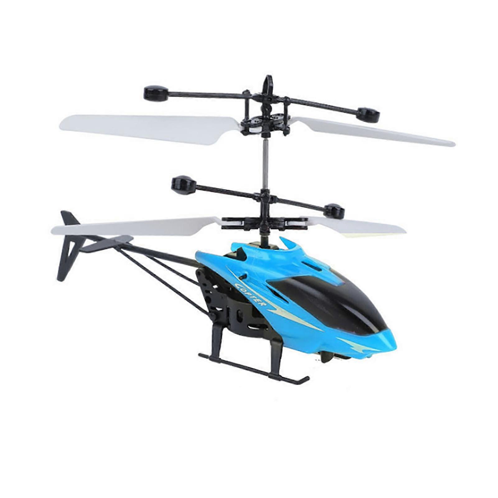 Mini 2-kanałowy helikopter RC Plastikowy niebieski USB Ładowanie Elektryczny pilot zdalnego sterowania Samolot dla dzieci