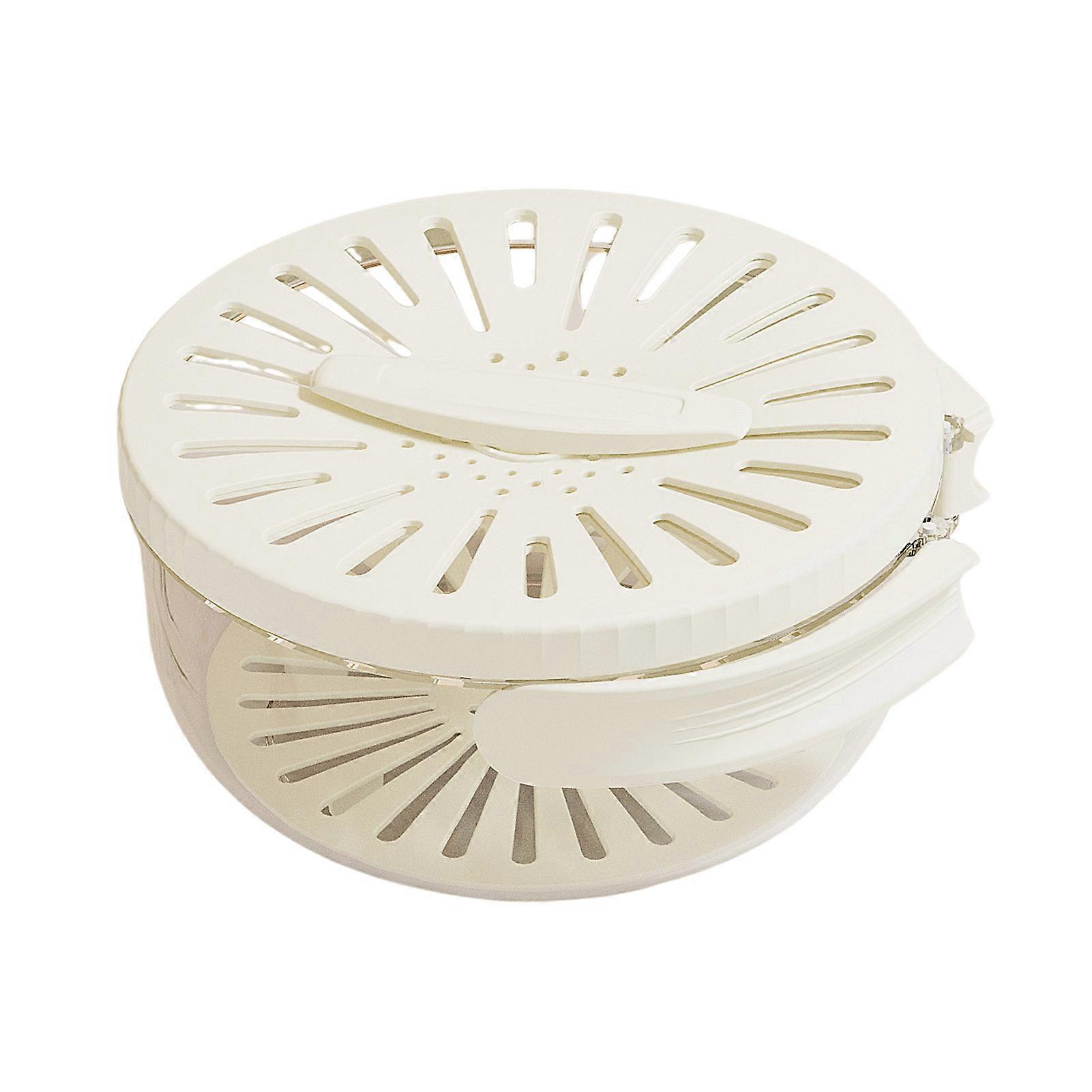 Double Layer Drain Basket Fruit Cleaning Bowl with Strainer Food Grade BPA Free Kitchen Fruit Drain Basket Vegetable Salad Bowl with Handle