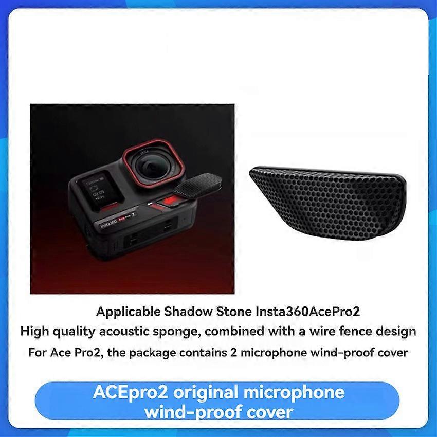 Camera Microphone Windshield/Sports Camera Radio Wind Noise Reduction Accessories for Insta360 Ace Pro 2