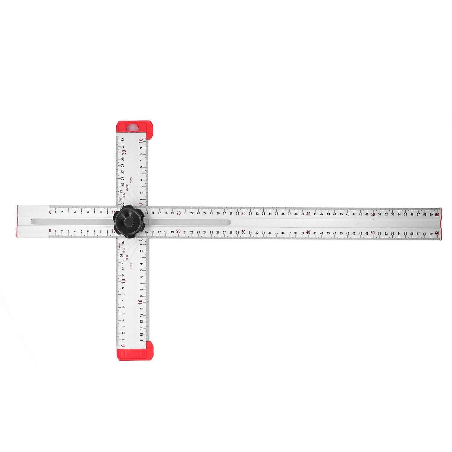 T Shaped Ruler Sliding Combination Square 90 45 Degree Angle Measuring Tool Woodworking Protractor 