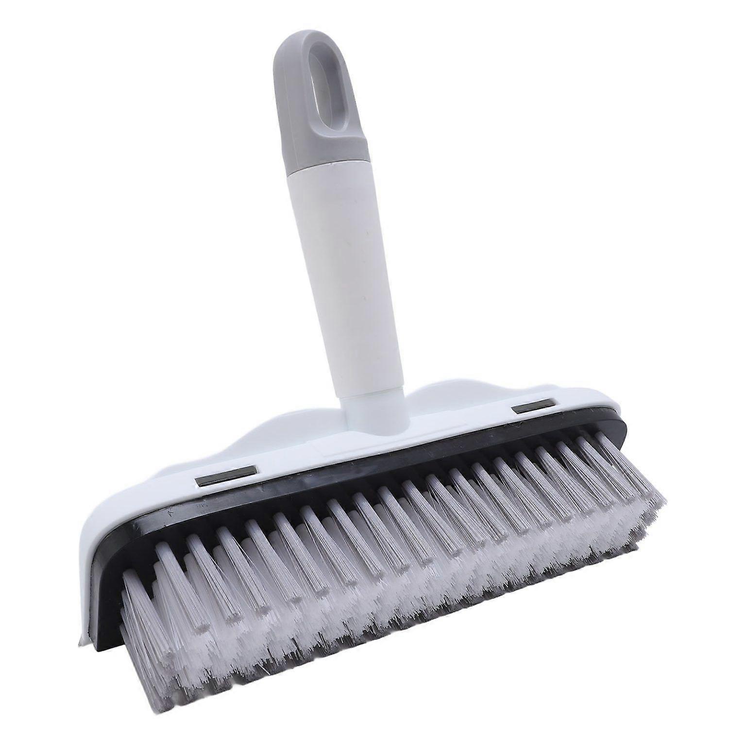 2-in-1 Stiff Bristle Scrub Brush & Water Scraper for Floors