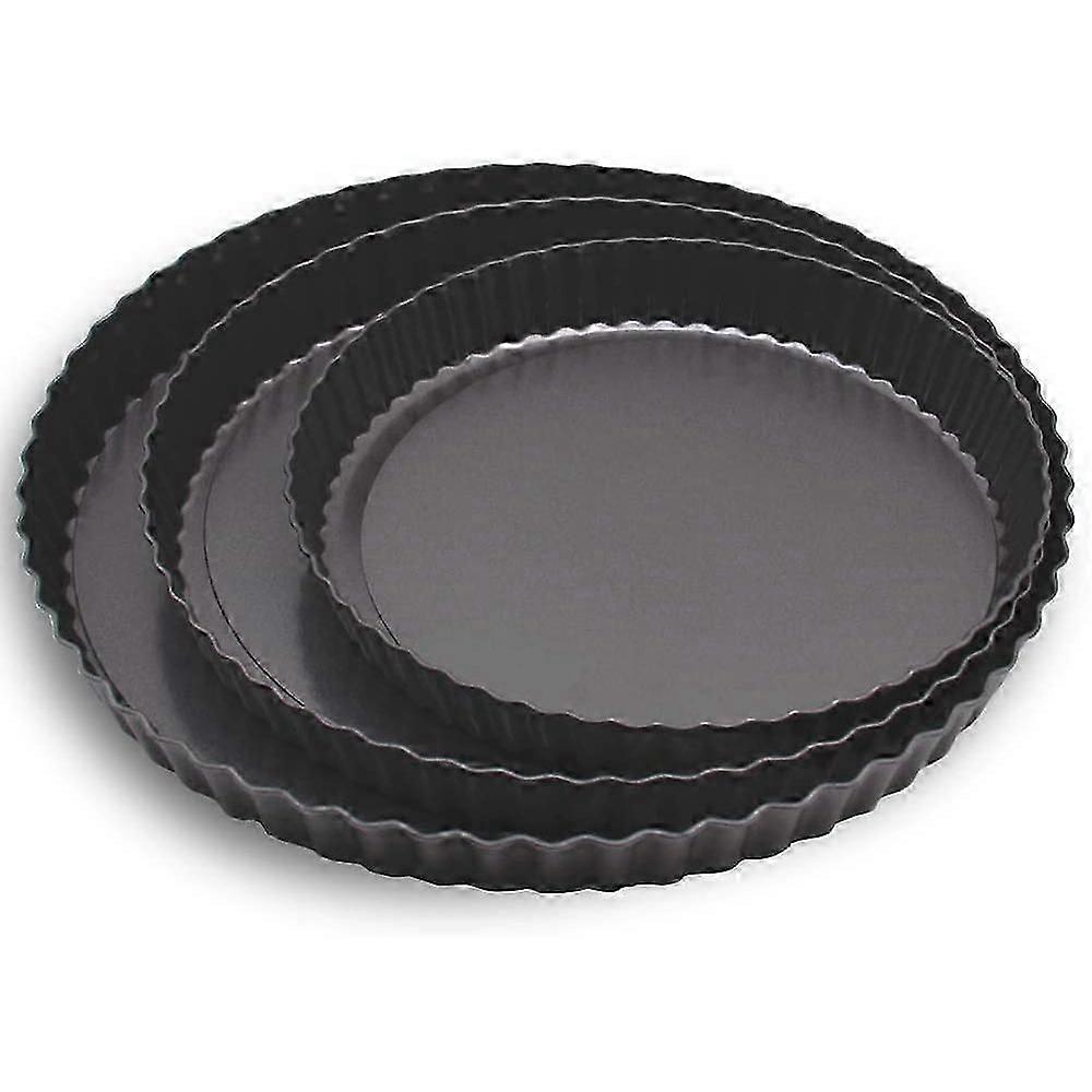Pie Tin,Non-Stick Pie Dish,Round Quiche Tart Pan,Pizza Plate with Removable Loose Bottom,Bakeware(1