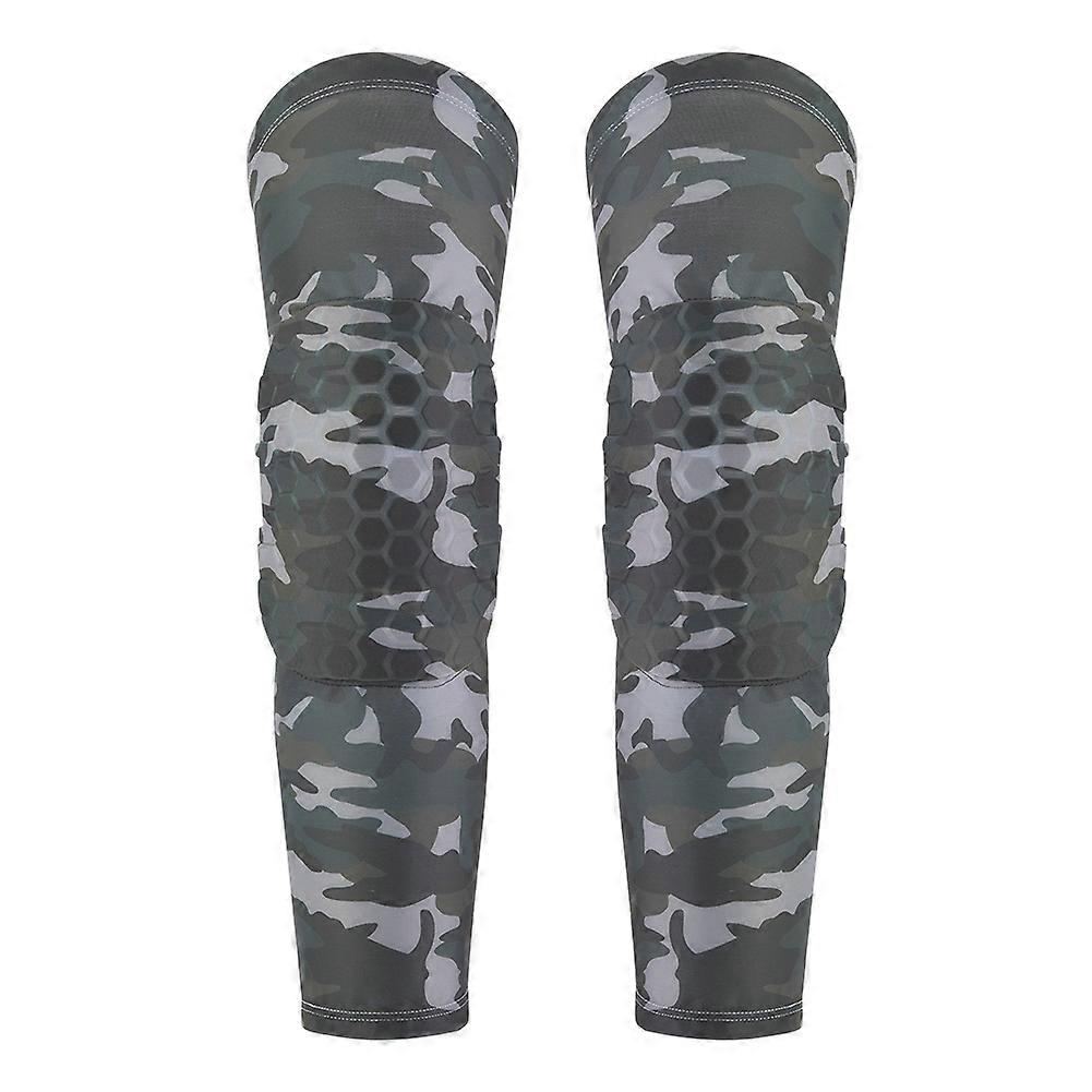2pcs Elastic Sports Knee Pads Running Cycling Crashproof Anti-Slip Knees Protector Guard (L)