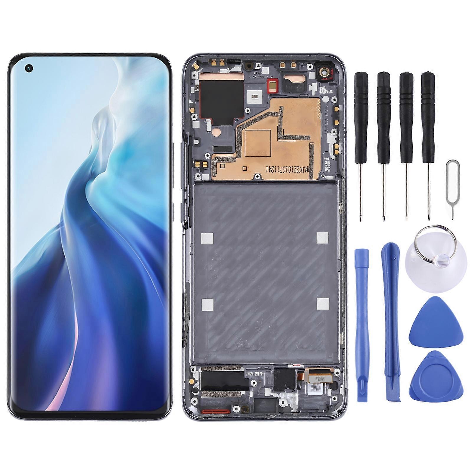 COMPATIBLE LCD Screen for Xiaomi Mi 11 M2011K2C, M2011K2G Digitizer Full Assembly with Frame