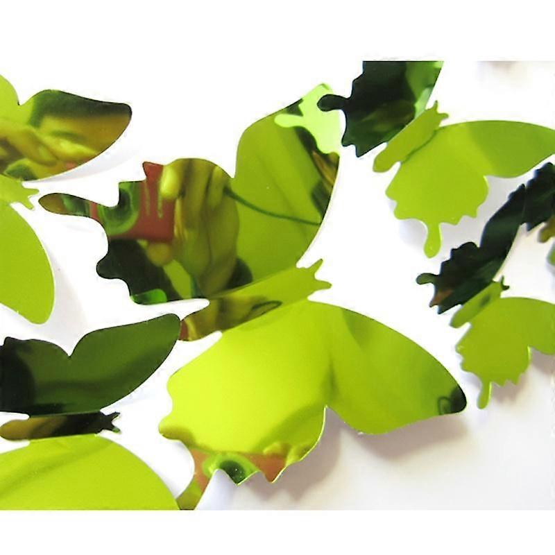 Stickers 12pcs/set Modern 3D Mirror Acrylic Butterfly Home Decoration DIY Art Wall Stickers