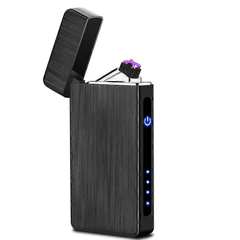 Factory Direct Sales Fingerprint Induction Windproof Usb Charging Lighter Trendy Lighter Private Advertising Men