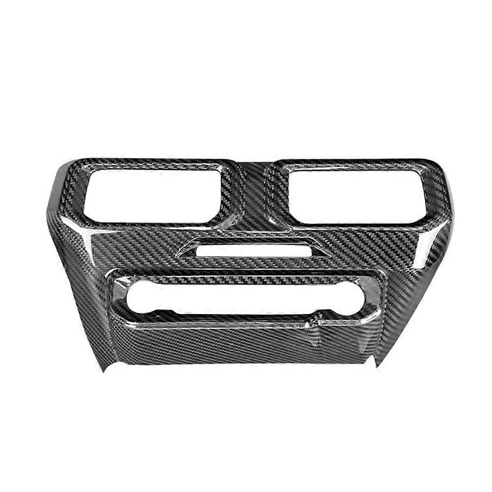 Carbon Fiber Car Multi-Media Console Frame Cover Center Console AC Air Vent Outlet Trim for 2024 LHD