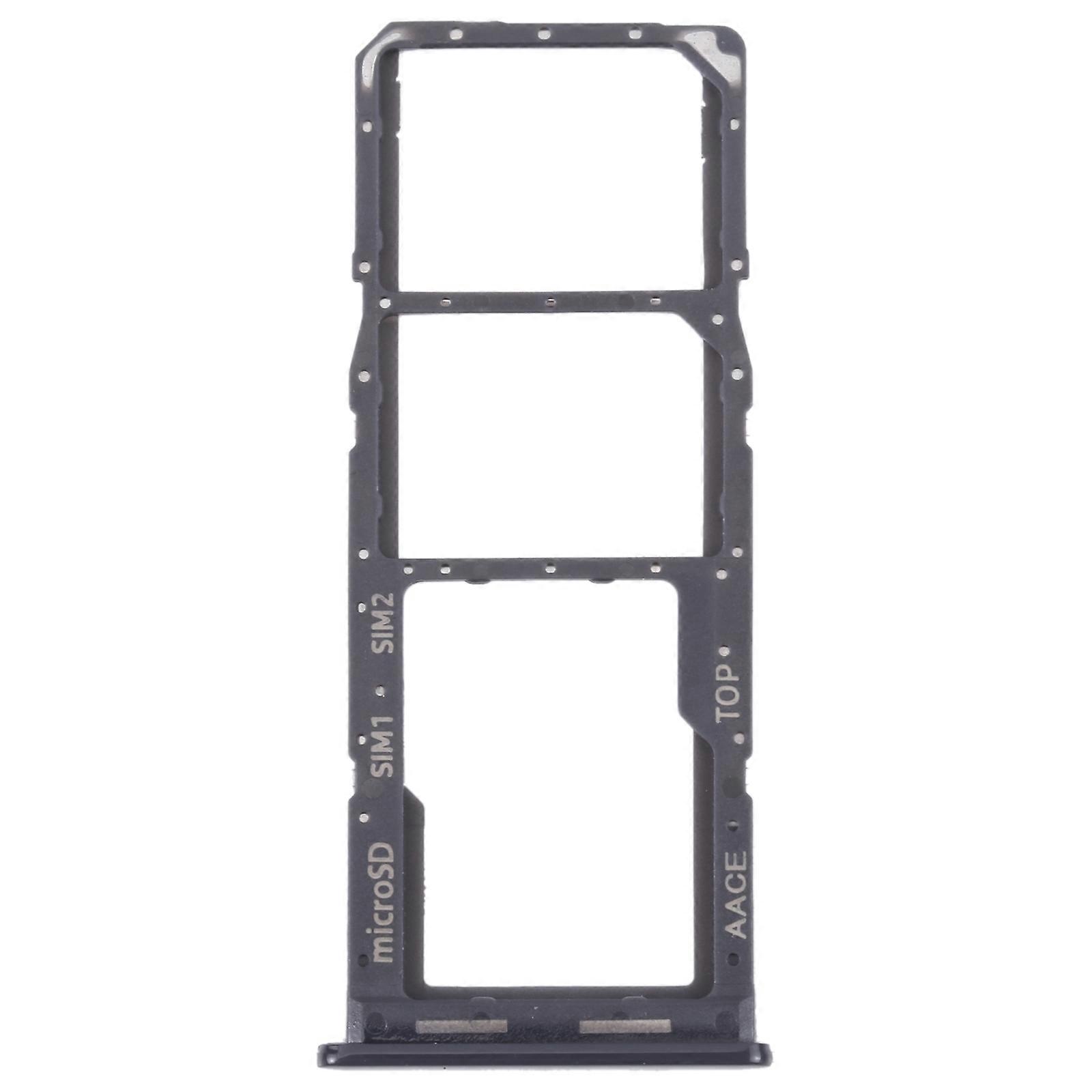 For Samsung Galaxy A13 SM-A135 COMPATIBLE SIM Card Tray + SIM Card Tray + Micro SD card tray (Black)