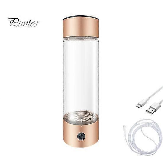 Portable Hydrogen Rich Water Cup Leak-proof Transparent Glass Water Bottle Hydrogen & Oxygen Separation Smart Water Kettle for Outdoor Travel