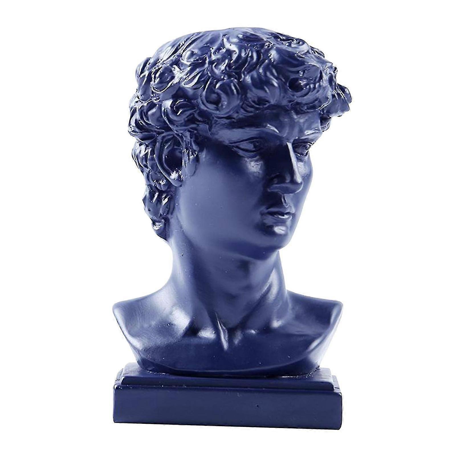 Toothpick Holder Tooth Pick Storage Dispenser Container David Statue Blue