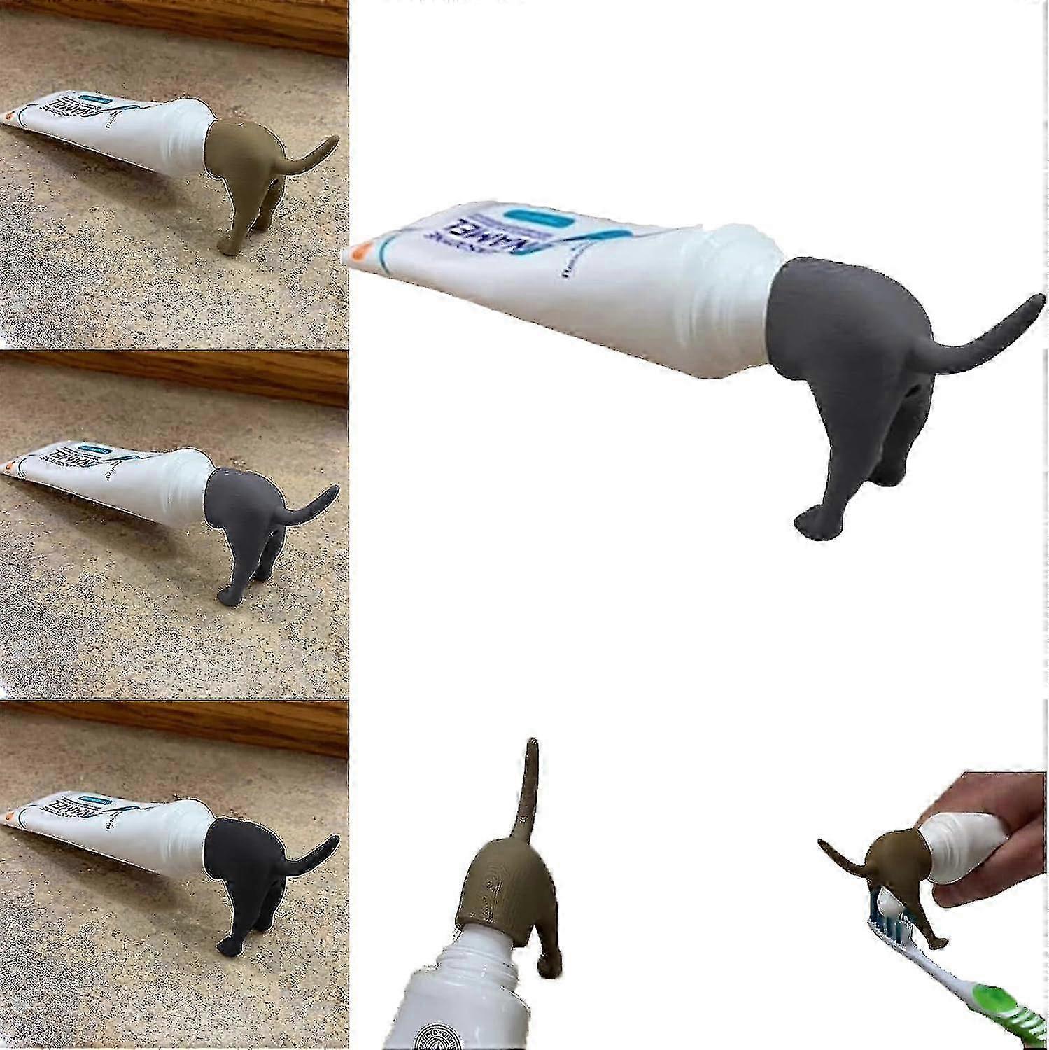 Pooping Dog Butt Toothpaste Topper, Dog Pooping Toothpaste Cap,funny Creative Toothpaste Topper, Toothpaste Squeezer, Toothpaste Cap Dispenser f74