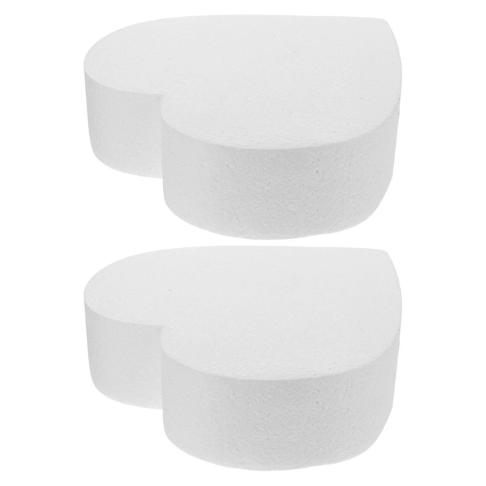 2pcs Foam Cake Model Heart-shaped Cake Dummy Baking Cake Model Cake Dummies Model