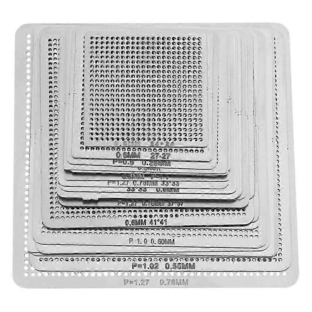 27Pcs Universal Direct BGA Heating Stencil Reballing Support Stencil Holder Template Heated Fixture for SMT SMD ChipsNEW