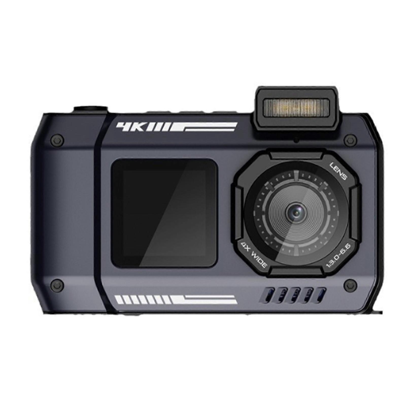 6500W Pixel Waterproof Camera With 10xZoom IP68 Rating Auto Focusing Camera For Underwater Photography Up To 10Meters  Black