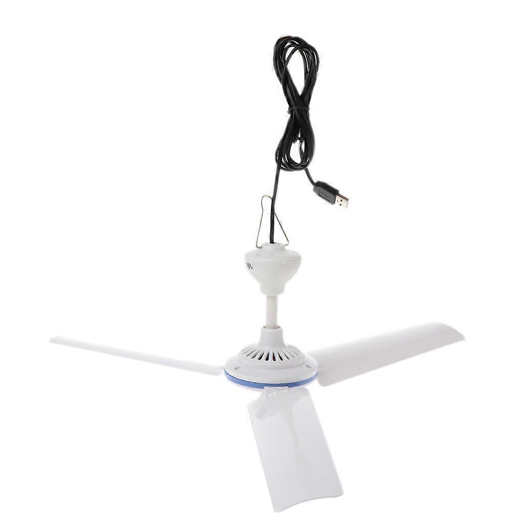 USB Powered Small Ceiling Fan Quiet 5V USB Hanging Fan for Indoor Outdoor Bed Room Dorm Desk Travel Camping Tent  3 meters