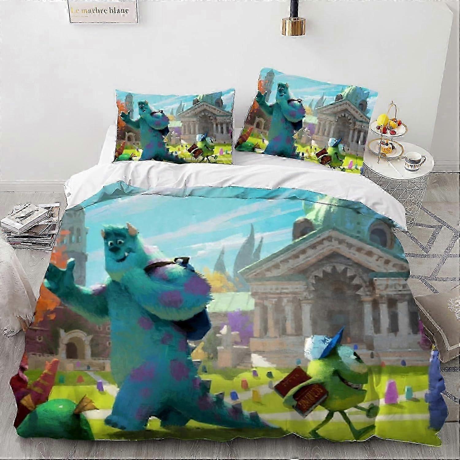 J2501 Lençóis 3D A Pequena Sereia Conjunto de Capa de Edredom Macio Conjunto de Cama de 3 Peças para meninos com Padrão de Impressão Conjunto de Capa de Edredom com Fronha Capa de Colcha com