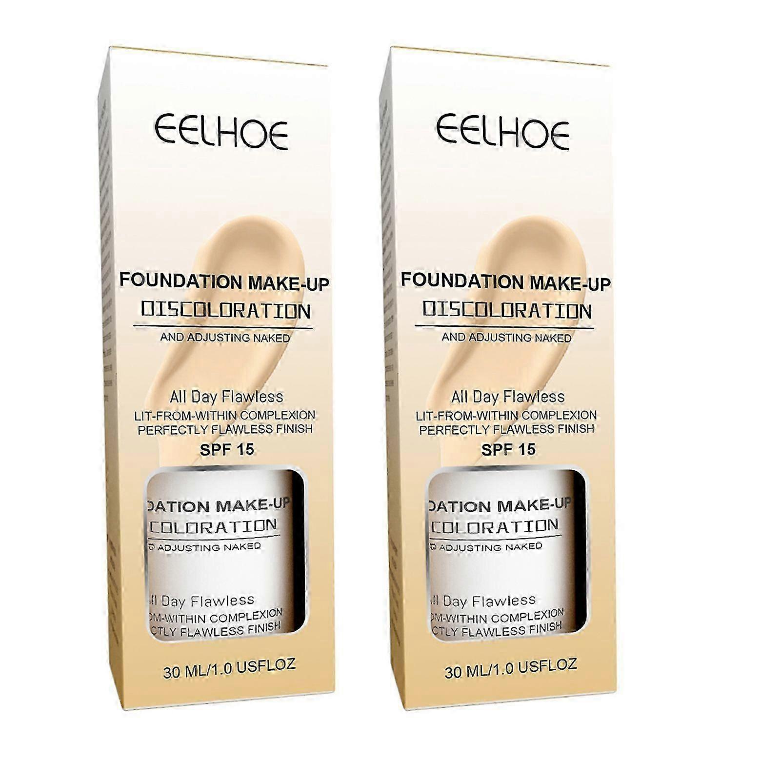 Fond de teint changeant Hydratant Imperméable Durable-fond de teint Pour Femmes 2pcs