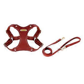 Hundegeschirr für kleine Hunde Lederweste Geschirr Outdoor Training Weste Geschirr Verstellbare Weste für mittlere Hunde Haustierversorgung S