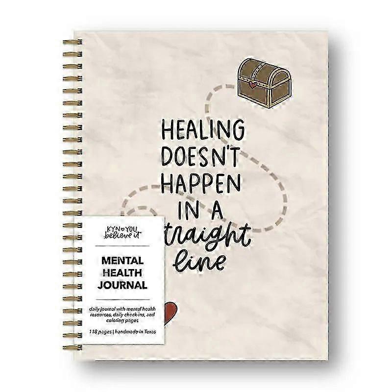 Straight Line Mental Health Journal Daily Check-in Mental Health Diary Notebook Workbook