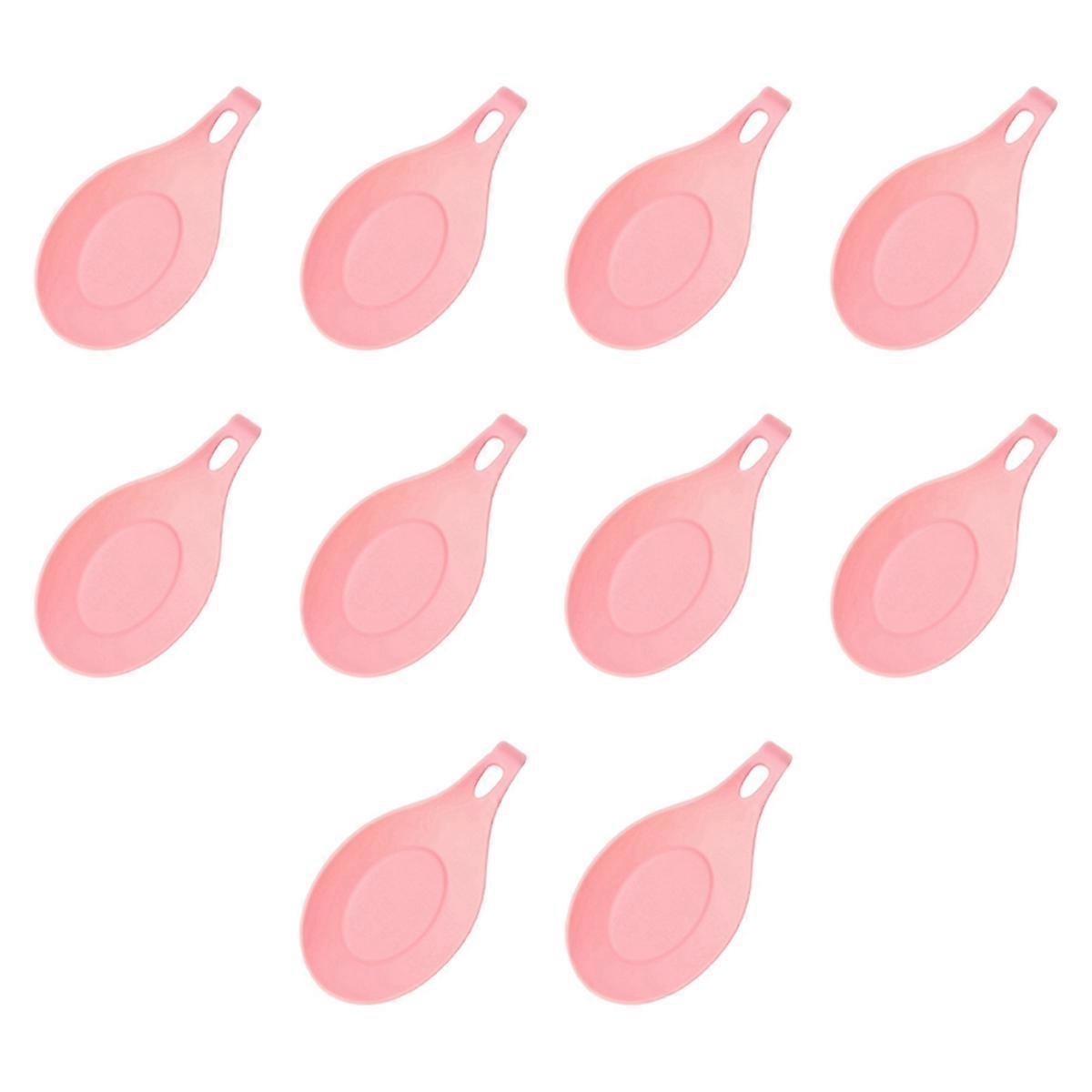 Spoon Rest Pad Food Grade Spoon Heat Put Mat Device Pink