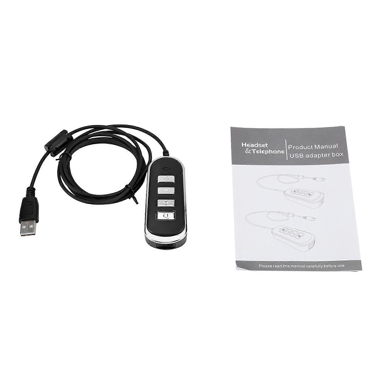 RJ9 to USB o Converter Cable for Computer Headset with Control Box