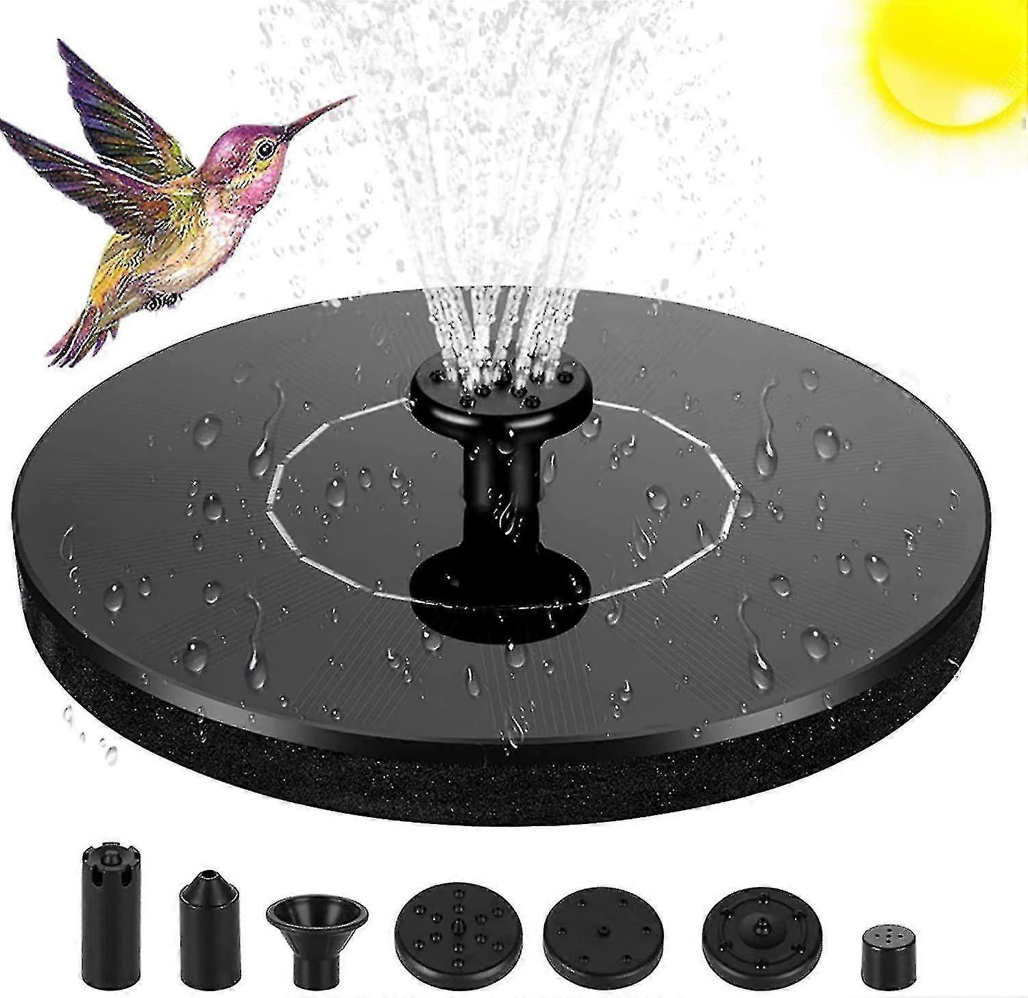 Solar Powered Floating Fountain Pump Water Feature Birdbath Pum