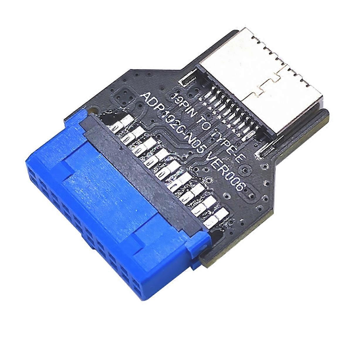 USB Header Adapter Riser USB 3.0 19Pin to USB 3.2 Type E 20Pin Converter Chassis Front Panel Type C