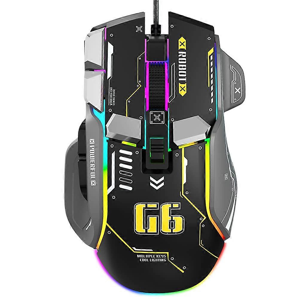 Ergonomic Gaming Mouse Wired RGB with 10 Buttons, Comfortable Design, High Precision, 16000 DPI for PC and Laptop