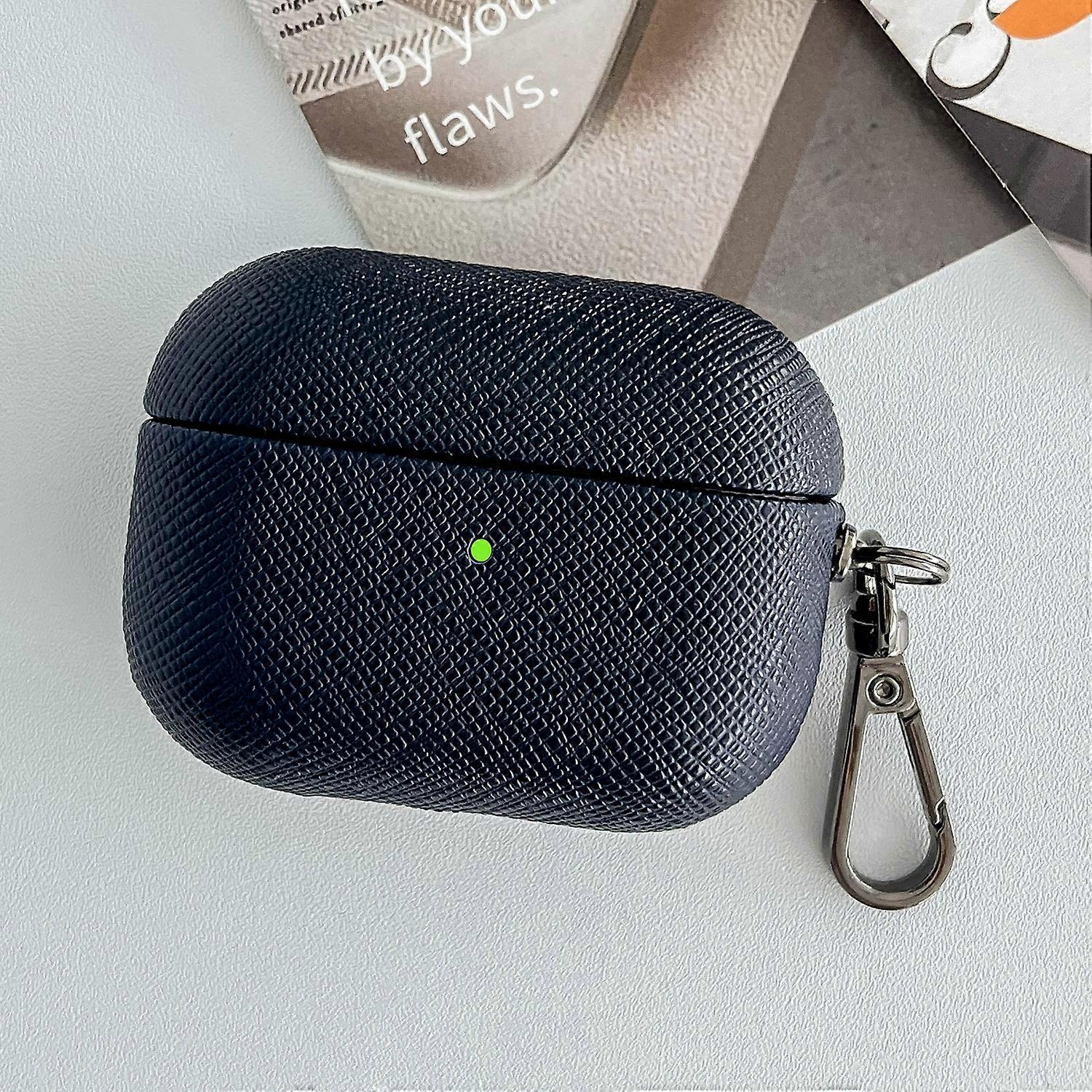 Cross Texture PU Leather Bluetooth Earphone Protective Case