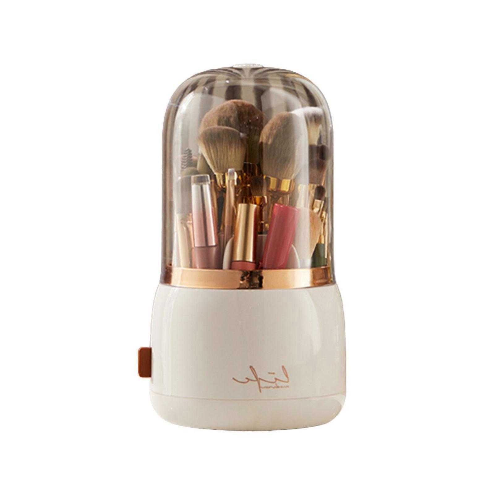 Transparent Makeup Brush Holder Separation Design 360° Rotatable