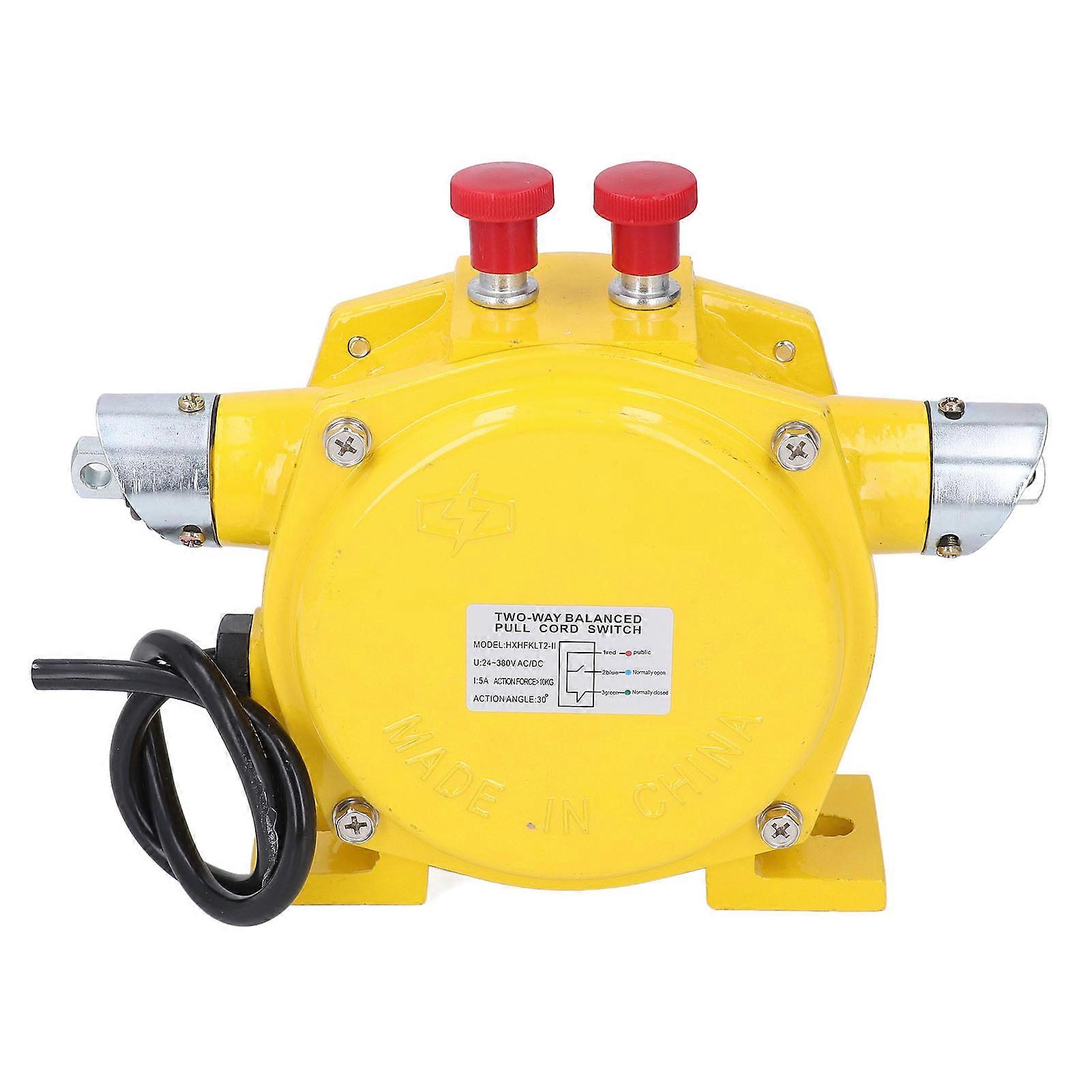 Dual Way nce Pull Rope Switch Emergency Stop Pull Cord Switch for Belt Conveyor 24-380V