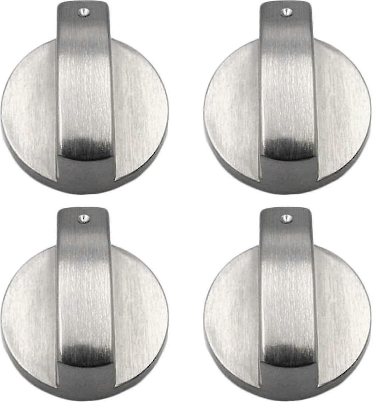 Knobs, 4 Pieces, Metal, 6 Mm, Silver-ed, Adjment Knobs Compatible With Or Oven