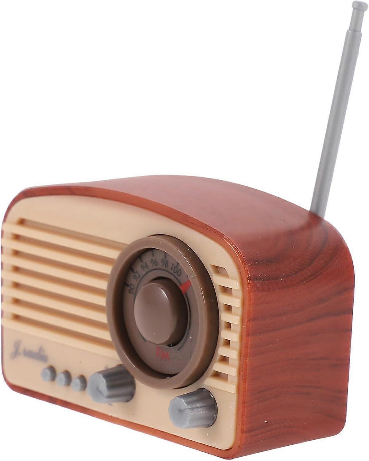 2025 Latest Model Miniature Vintage Style Radio Figurine Retro Mini Radio Model