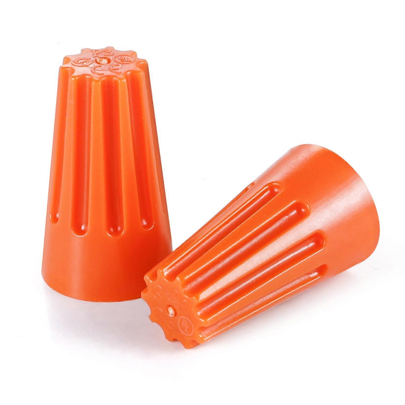 UL Listed 500Pcs Orange 2214AWG Wire Connector Nuts, Wire for Caps Quick Connection Max.214 W/216 W/218 w/220 Min.222