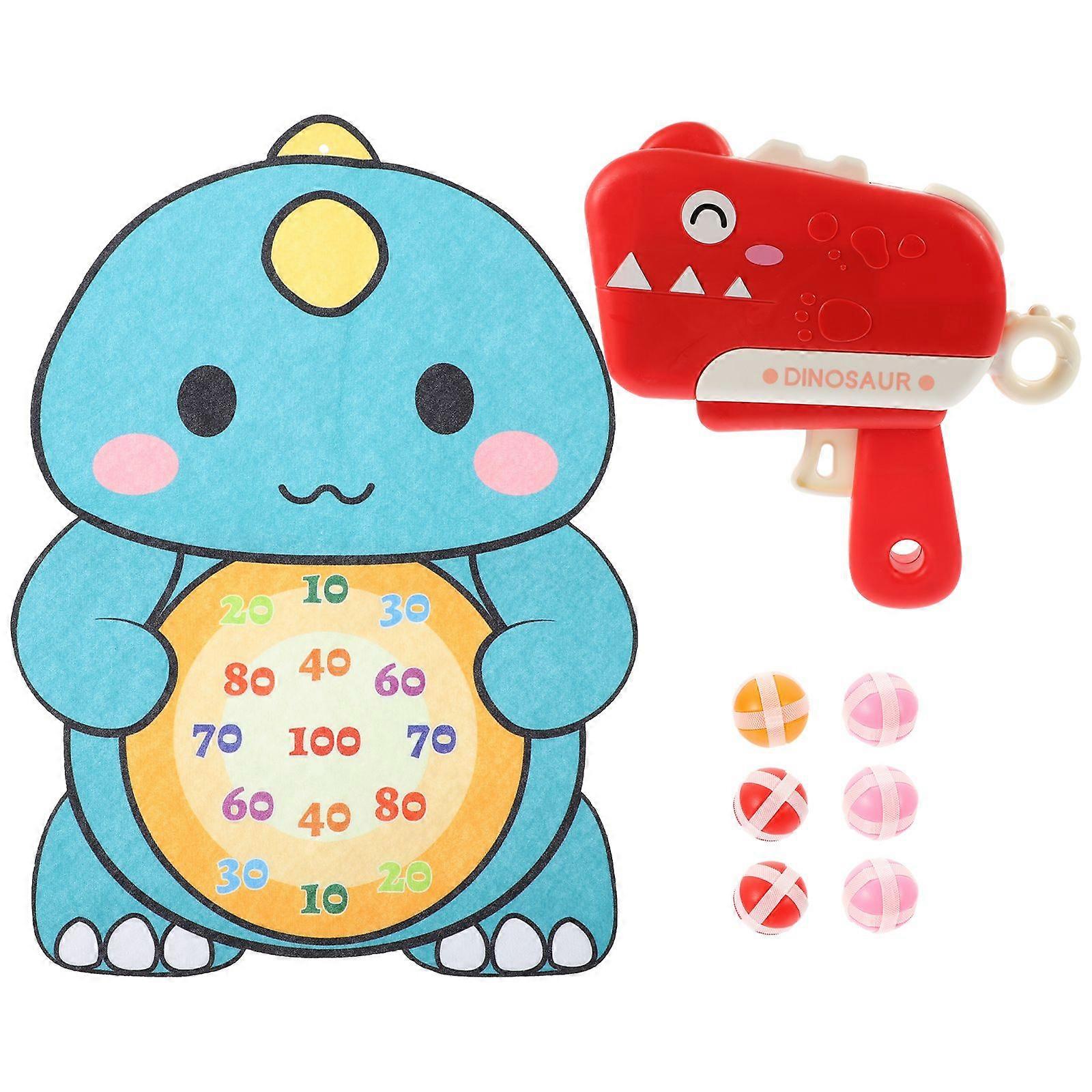 1 Set Shooting Game Toy Shooter Sticky Ball Target Outdoor Dart Game Toy