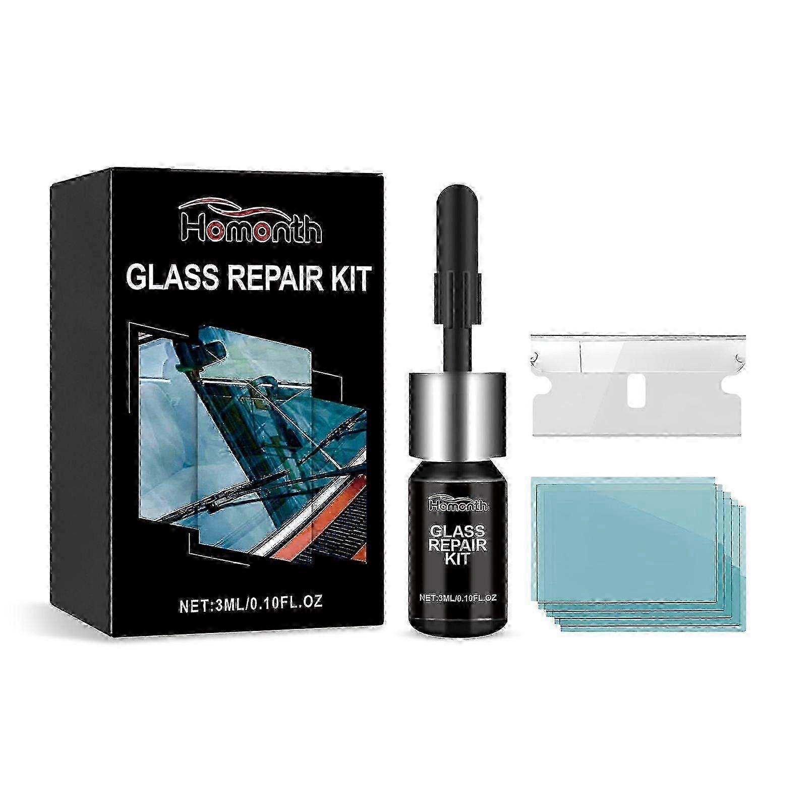 Glass Repair Kit, Auto Glass Cracks And Scratches Multi-Functional Adhesive Repair Solution