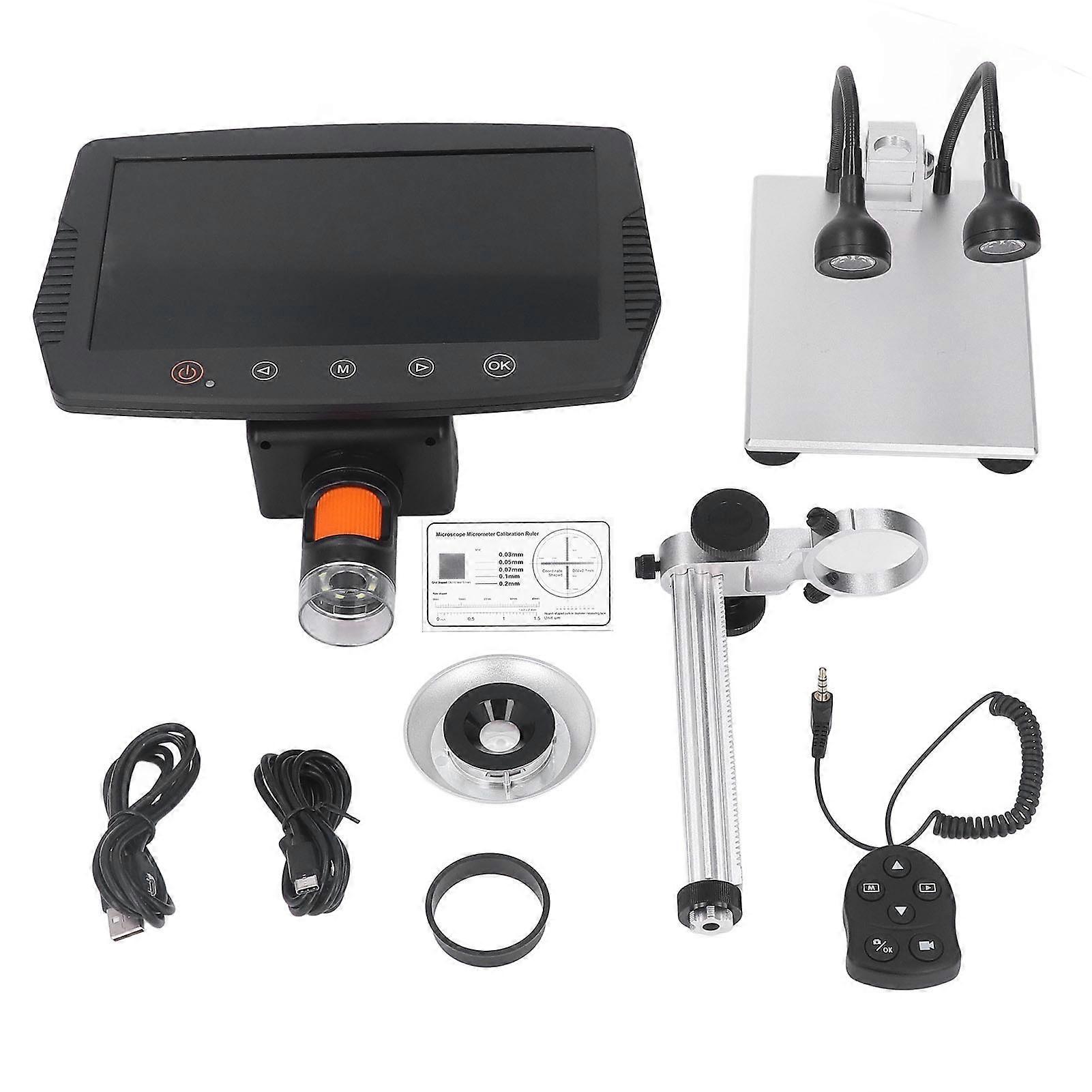 HD LCD Digital Microscope - Coin Inspection, PC Connect, One-Touch Zoom, Memory Card