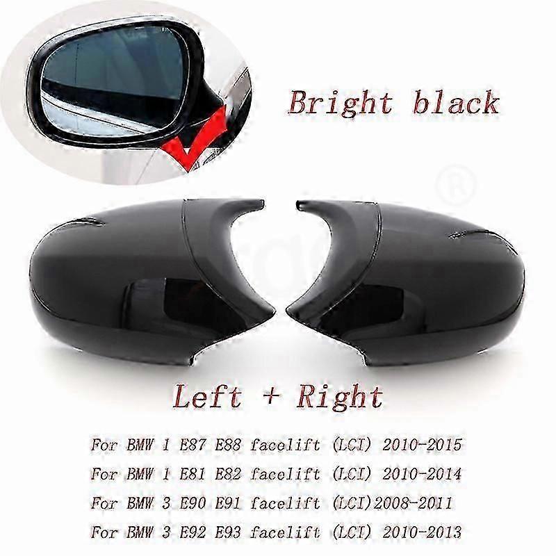 For Replacement Rearview Side Mirror Covers Cap For BMW E90 E91 E92 E93 E81 E87 E82 E88 3 1 Series M Carbon Fiber Gloss