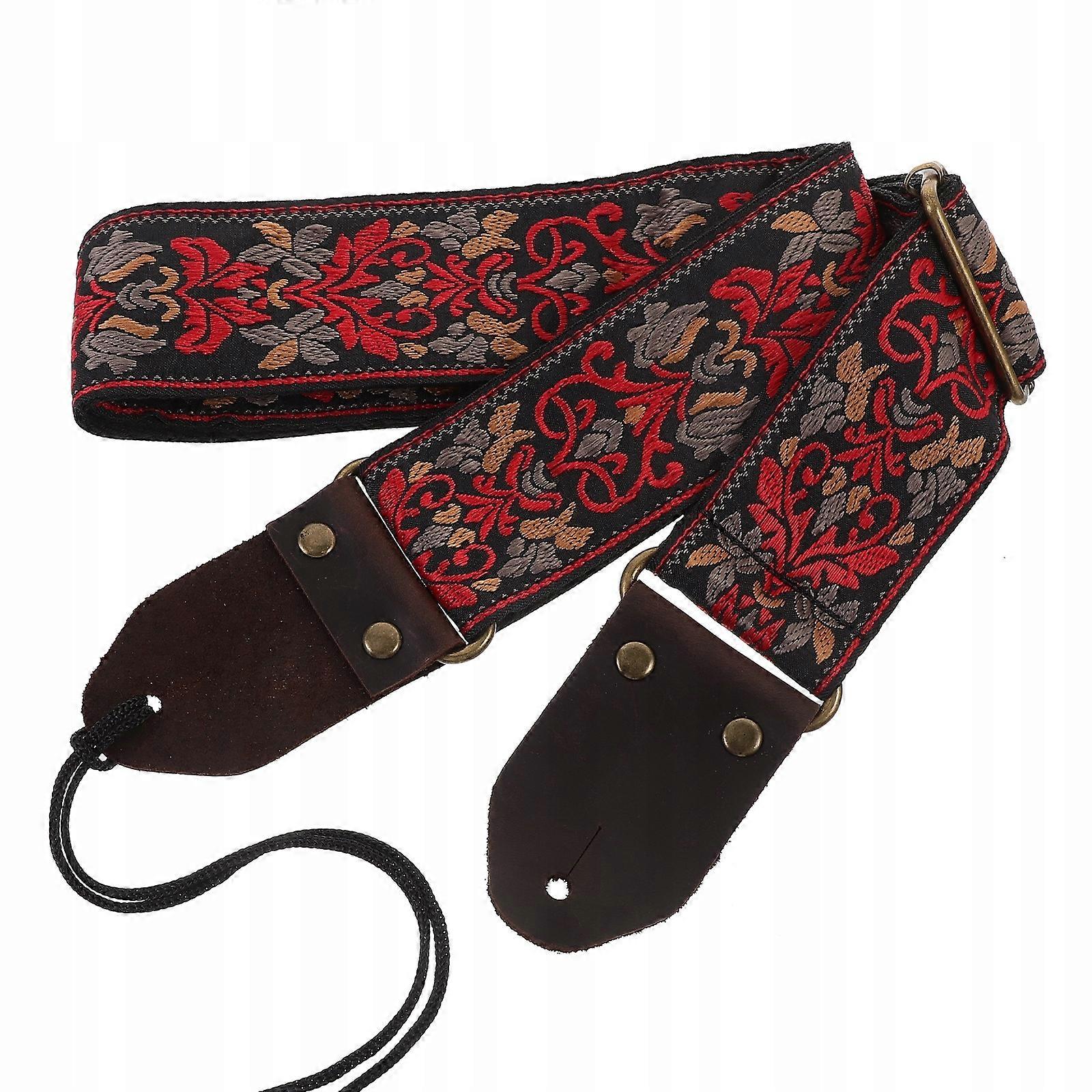 Broderade gitarrremmar basremmar