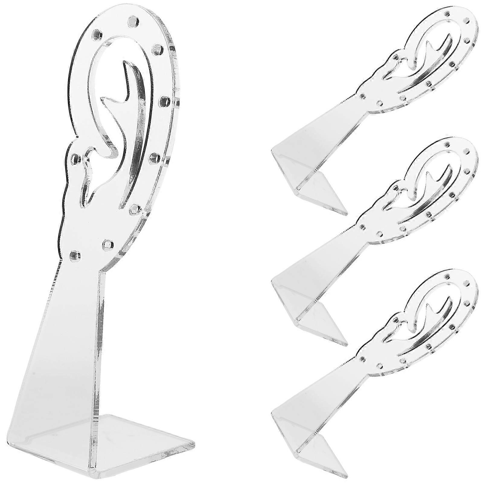 Transparent Acrylic Earring Display Stand with Stable Base – 4PCS Jewelry Organizer for Dangle Earrings and Studs, Desktop Storage and Display