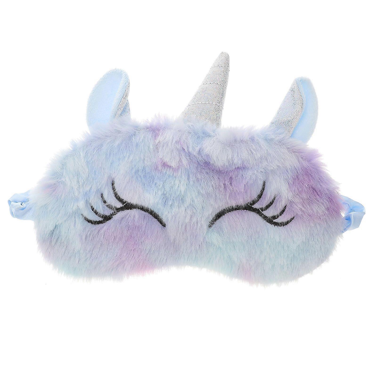 Plush Patch Shading Eye Patch Cartoon Animal Eye Patch Sleeping Eye Patch (Sky-blue)