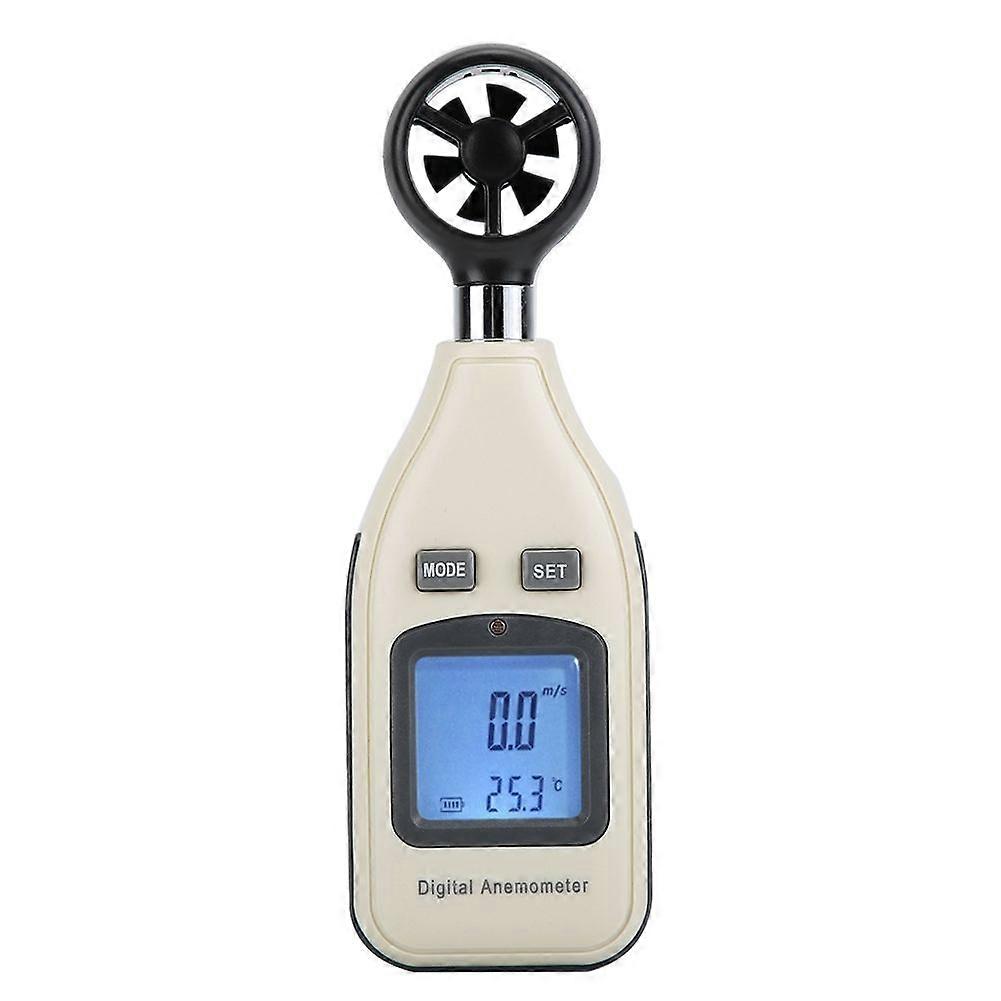 Portable Digital LCD Anemometer Wind Speed Gauge Temperature Measuring Instrument Alarm