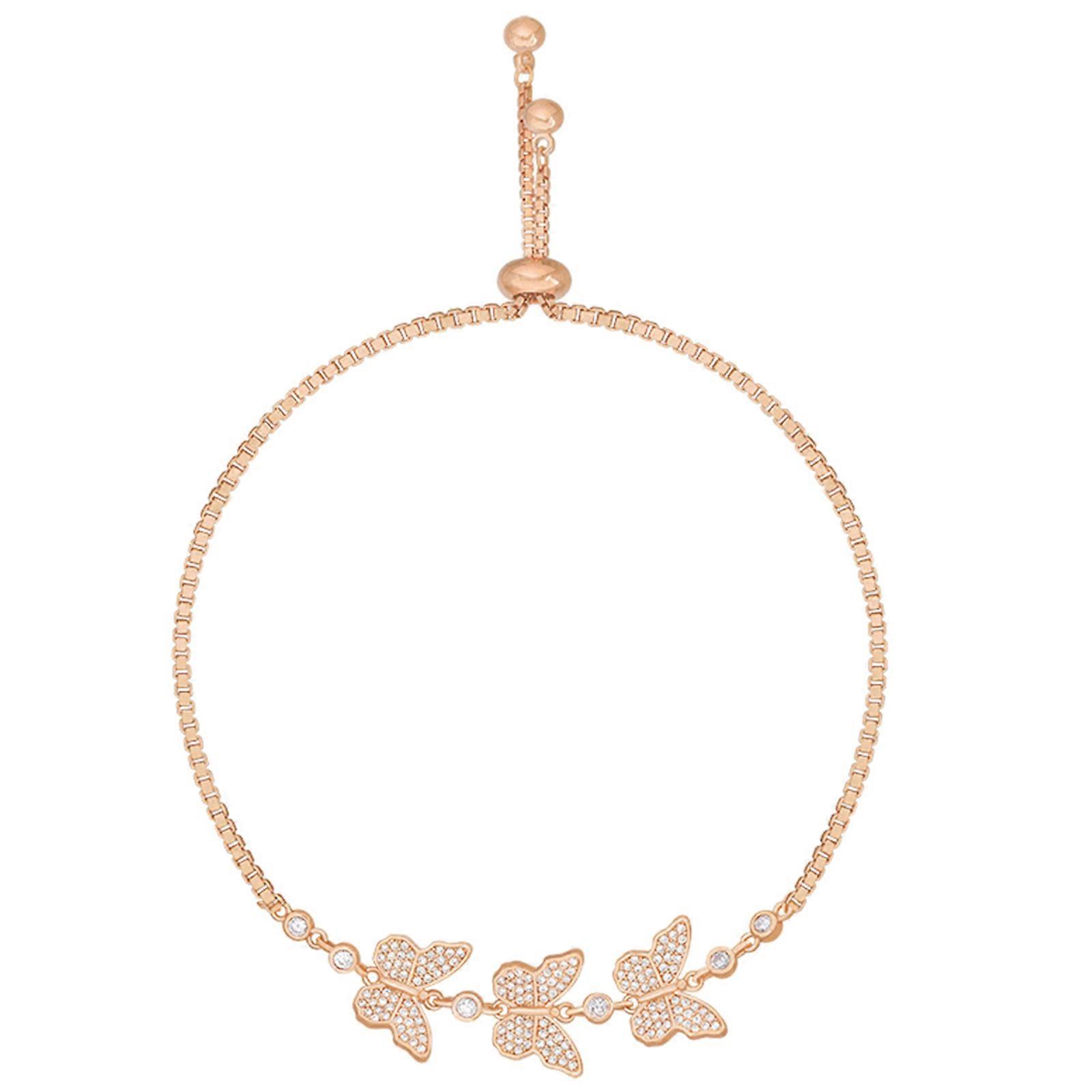 צמיד פרפר אלגנטי לנשים מזדמנים מסיבת חתונה שרשרת יד שורש כף היד מתכוונן שרשרת קישור תכשיטי מתנה