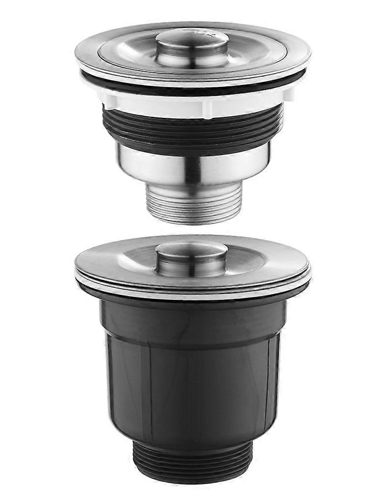 Whirlpool shower drain with vertical outlet for 140mm trays with ABS dome, chrome, Grey