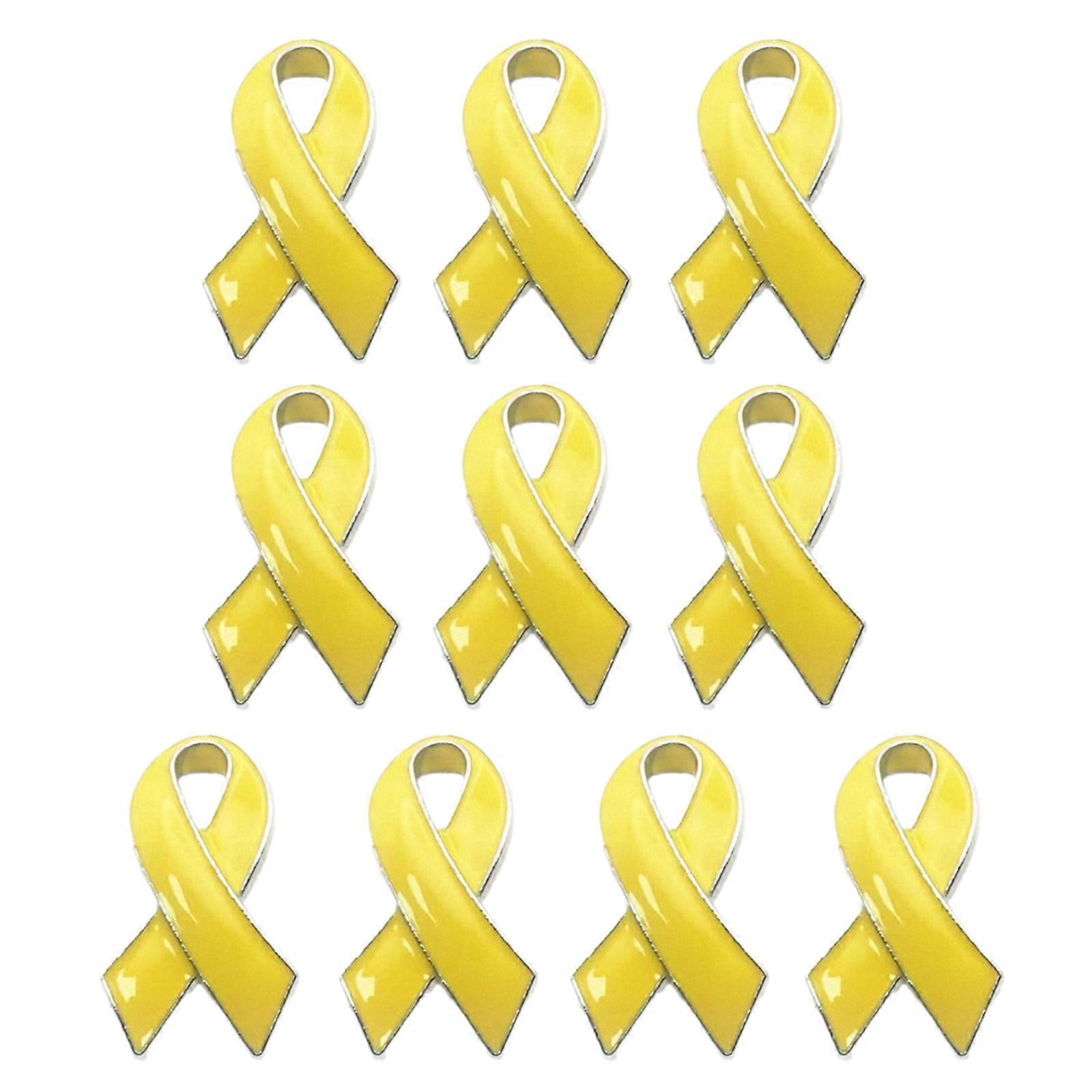 شريط بروش دبوس تصاميم جميلة الشريط المينا دبوس سبائك المواد دبابيس التوعية الصحية لسرطان الثدي التوعية باللون الأصفر