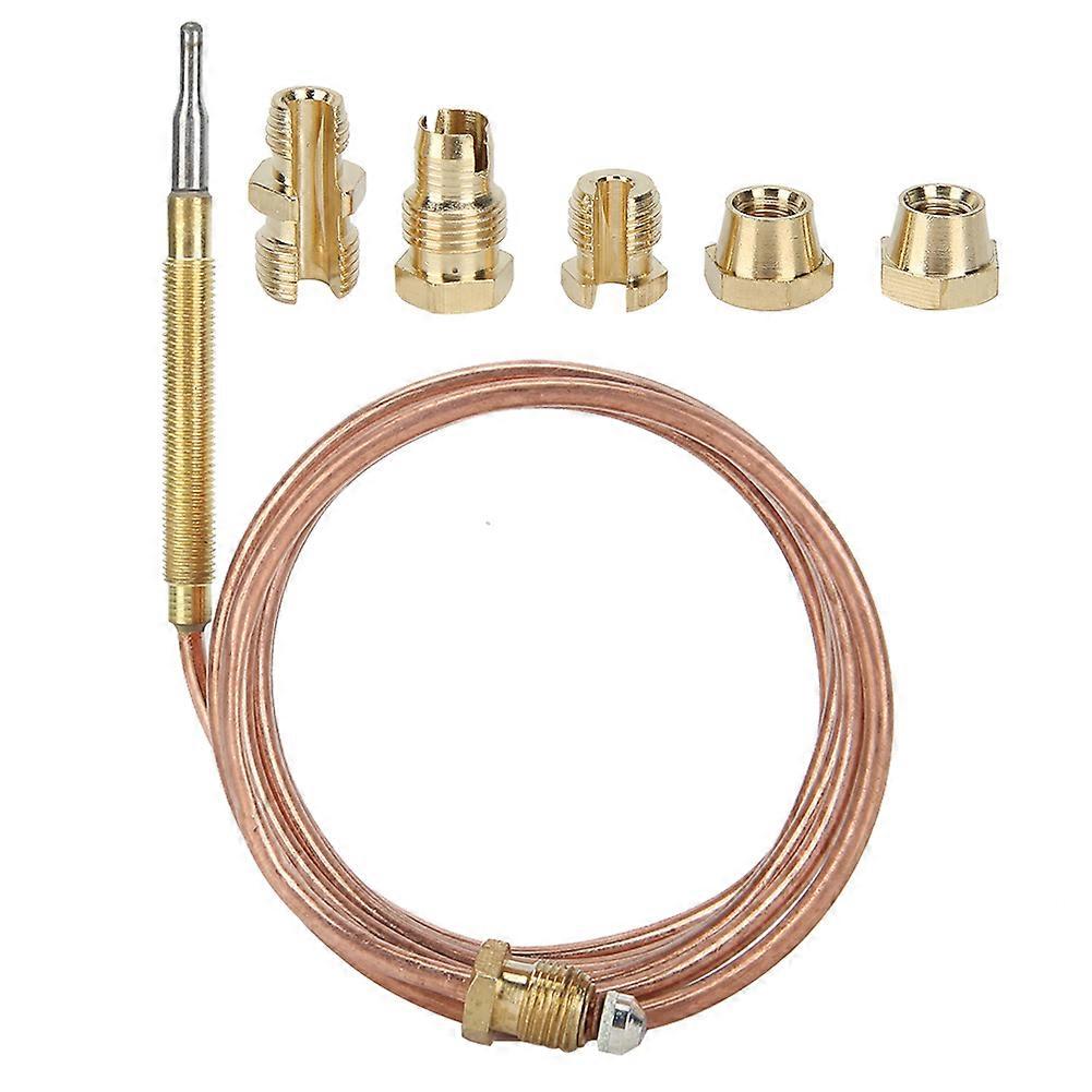 Gas Stove Thermocouple Kit, Heating Protection Equipment, Temperature Sensing Probe with Nut 600mm